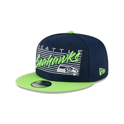 Seattle Seahawks Gorra | New Era NFL Retro 9fifty Snapback Cap Mexico - Azules